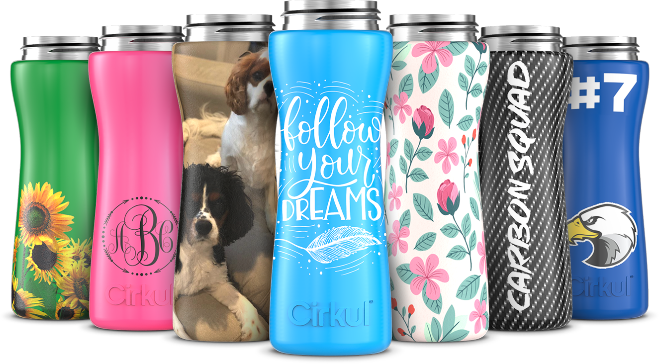 Custom 22oz. Stainless Steel Bottle & Comfort Grip Lid